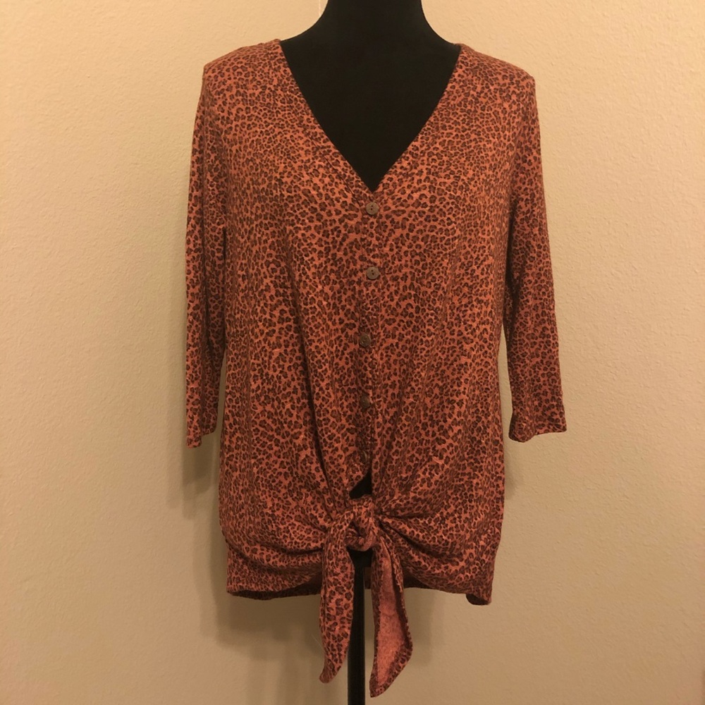 Acting Pro Leopard Tie Top L